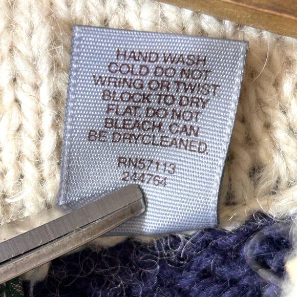 EMS Wool Men XL Birdseye Sweater Fair Isle Scotland Eastern Mountain Sports - Picture 8 of 10